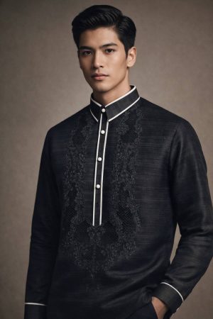 Black Barong Tagalog 3137