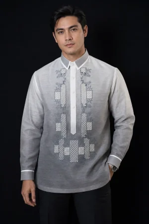 Monochromatic Gray Jusilyn Barong Tagalog 3335