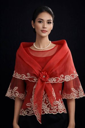 Red Kimona with Alampay 5495