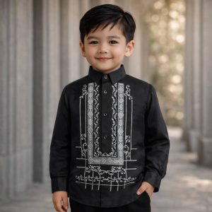 Boy's Black Barong Tagalog 8190B