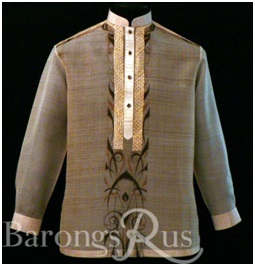 The Radiant Appeal of the Barong Tagalog in Weddings 4 Brown Barong Tagalog