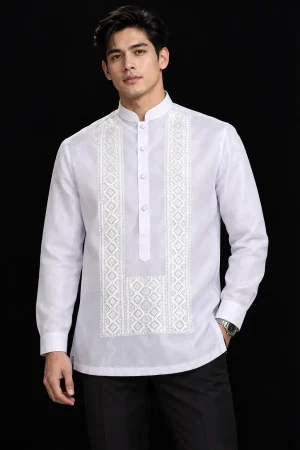 White Barong Tagalog 1081W
