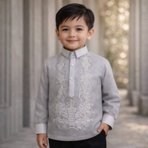 Boy's Gray Barong Tagalog 8135