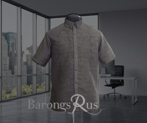 Barongs for Work: Elevating Your Professional Image 3 Short Sleeves Black Barong Tagalog 1050-B