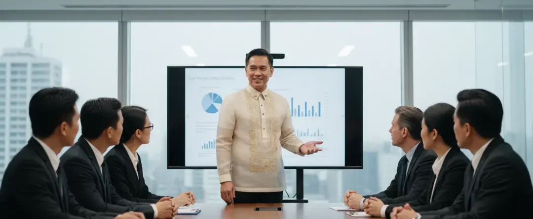 Barong Tagalog International Business Meeting