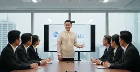 Barong Tagalog International Business Meeting