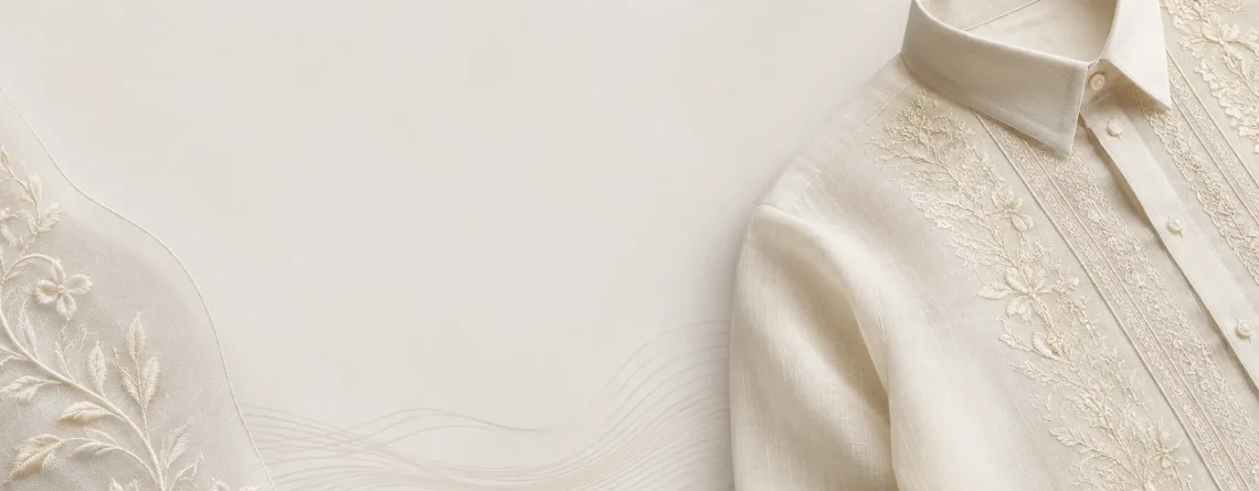 Minimalist Embroidery Barong