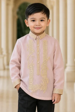 Boy's Blush Pink Barong Tagalog 8539